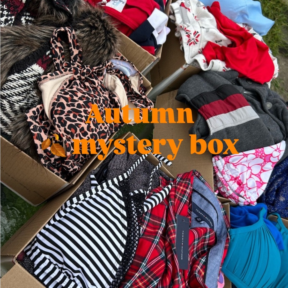 30 pieces bundle Fall autumn mystery box clothing accessories women top sweater
